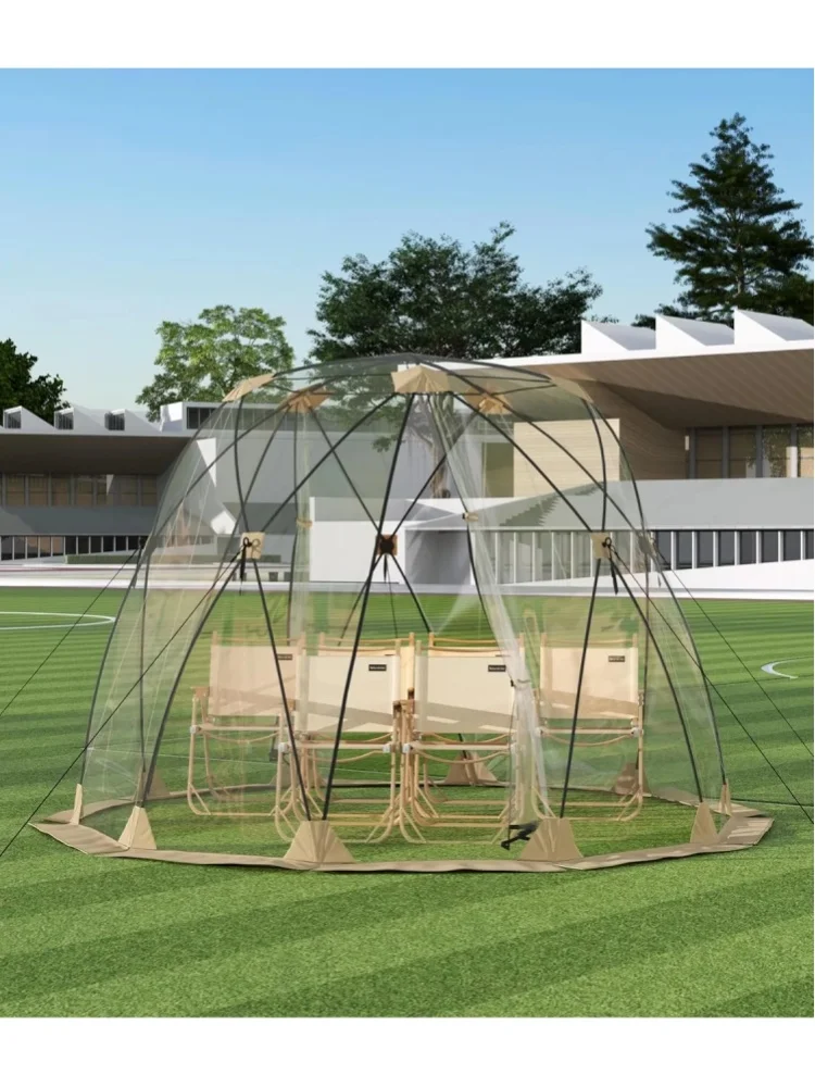 Garvee 540 °   Panorama-Pop-Up-Kuppelzelt: 4–6 Personen, vollständig transparent, wetterfest, tragbarer Outdoor-Iglu mit Außenrahmen, robustes Campingzelt für Garten, Sportveranstaltungen,