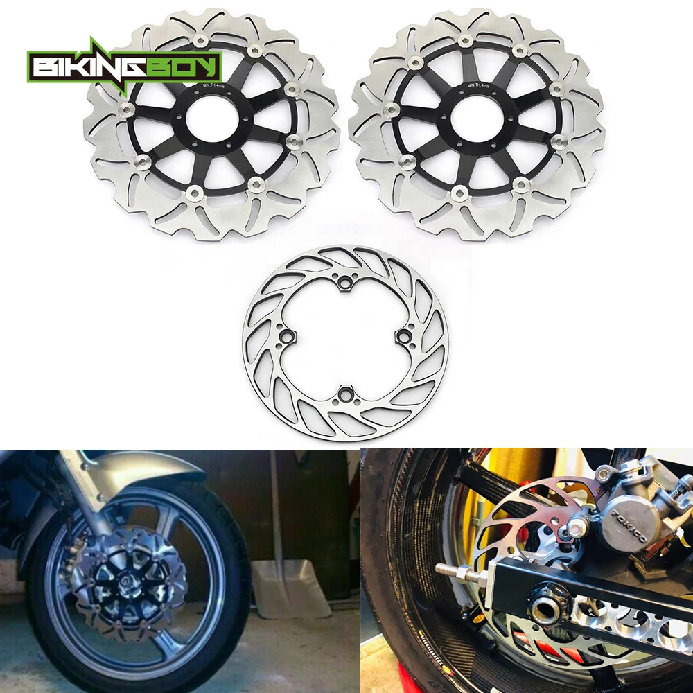 BIKINGBOY For Honda CBR 600 F SuperSport F4 CBR600F 99 00 01 02 03 04 05 06 07 Front Rear Brake Discs Disks Rotors Full Set