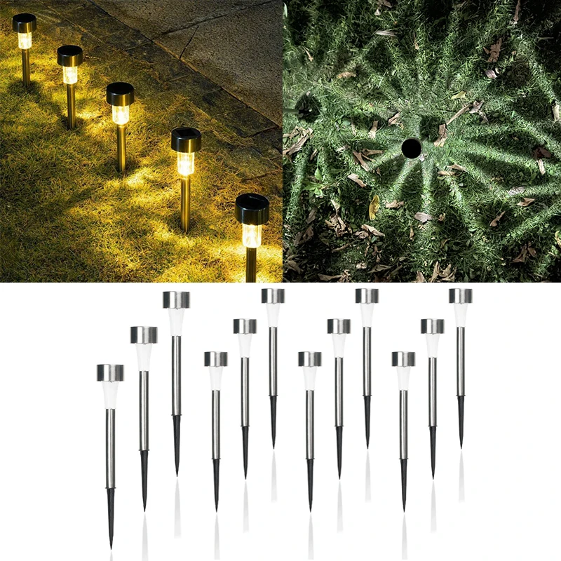 

12Pack Solar Garden Light Outdoor Solar Powered Lamp Lanter Waterproof Landscape Lighting For Pathway Patio Yard Lawn Decoration