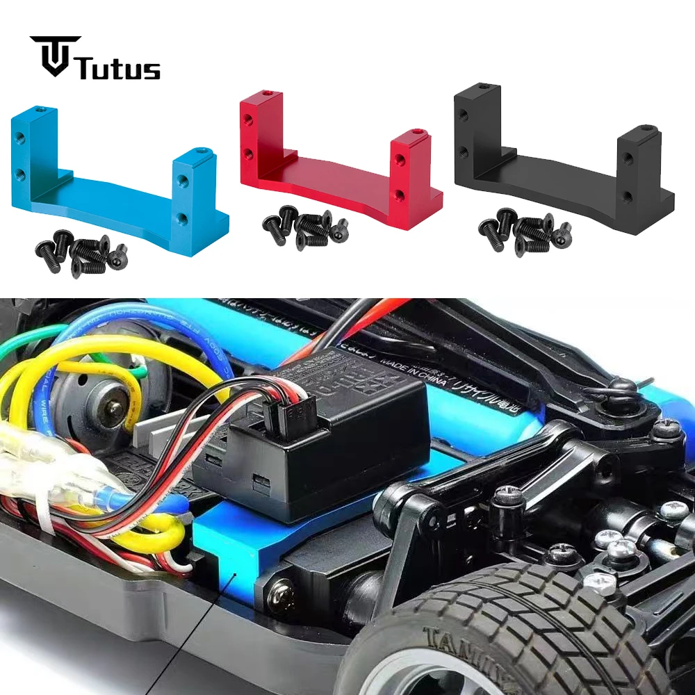 RC Servo Metall-Servohalterung Montagebasis für 1/10 RC Auto Tamiya TT-02 TT02 Upgrade-Ersatzteile