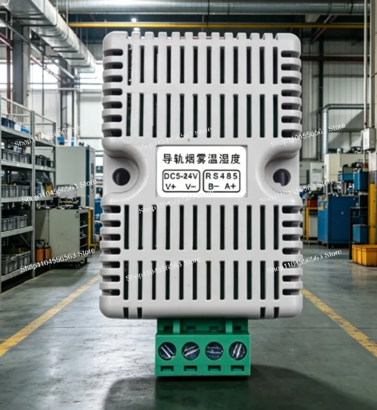 GM202 RS485 Modbus Smoke Detector Transmitter, Integrated Temp & Humidity Sensor, 0-5000ppm