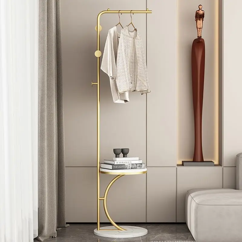 Custom Light Luxury Style Iron Art Coat Rack Floor-standing Bedroom Household Simple Clothes Rack Bedside Sleeping Clothes Multi