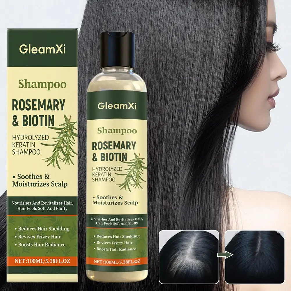 Bio-Rosmarin Haarwuchs-Shampoo für Männer und Frauen Natürlich Verdickendes Stärkendes Shampoo Volumen-Gebendes Haarpflege-Treatment