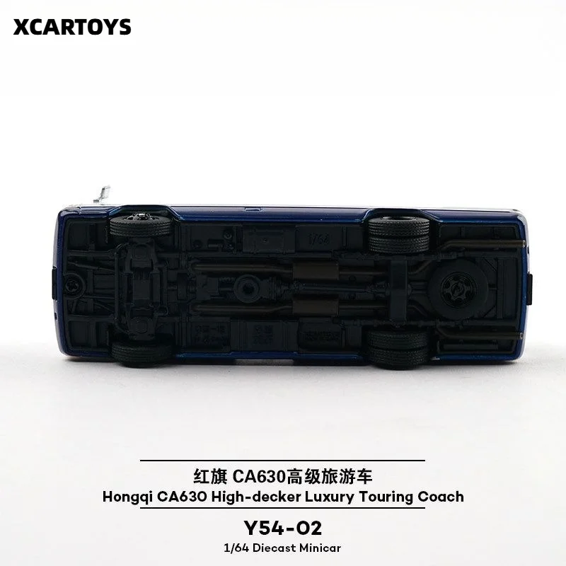 Xcartoys 1/64 Alloy Classic Domestic FAW Bus Collection Ornament Hongqi CA630 High-end Tourist Bus Model