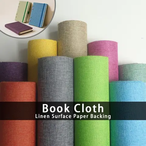 Linen Book Cover Bookbinding Cloth for Photo Album Scrapbook Linen Surface Paper Backed Craft Paper Book Protection 30x130cm
