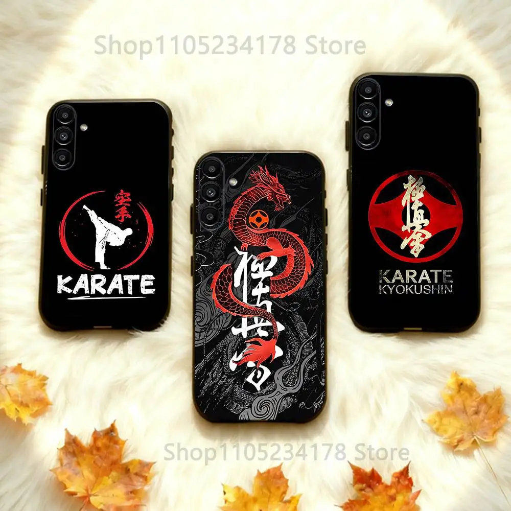 

Kyokushin Karate Symbol Phone Case For Samsung Galaxy A73,31,32,72,41,53,52,71,22,5G,Note,J7,8,9 Soft Black Cover