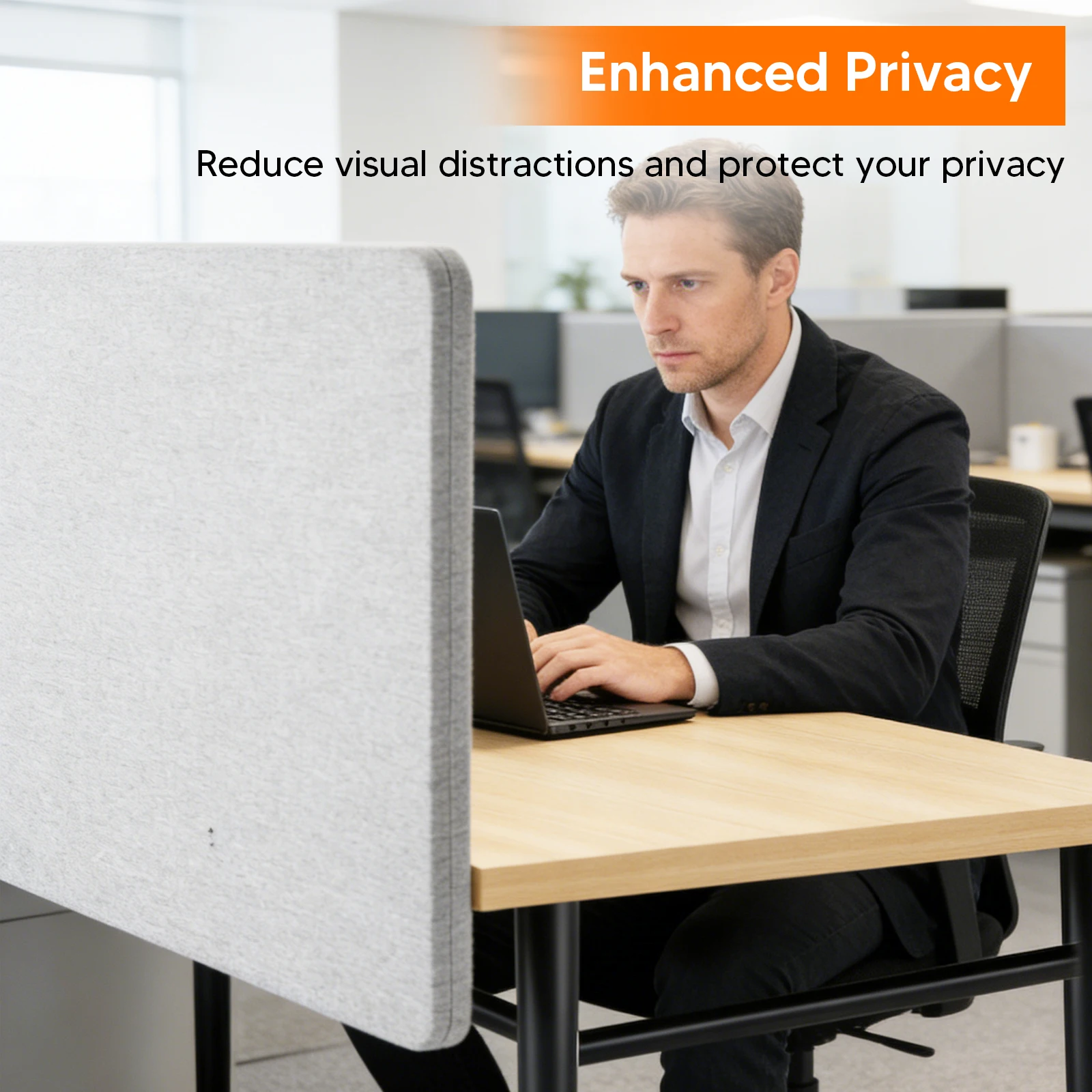 

Комплект из 2 акустических разделительных панелей (61 x 24 дюйма) с креплением на 4 C-образных зажимах для офиса, кабинета, библиотеки