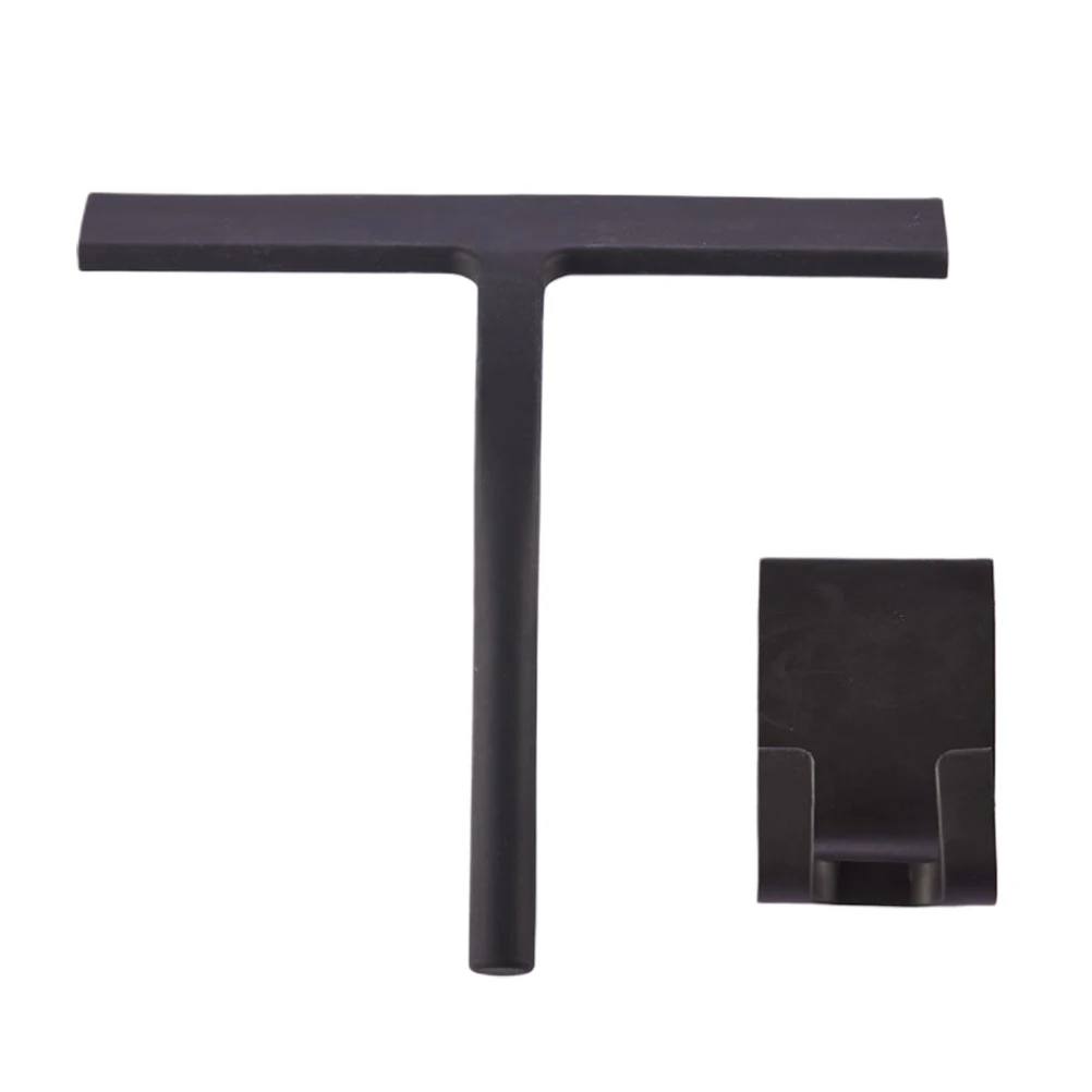 

Silicone Glass Wiper Black Hook Window Cleaning Tool Smooth Surface Bathroom Accessories StainLESS Mirror Shower Door Glass