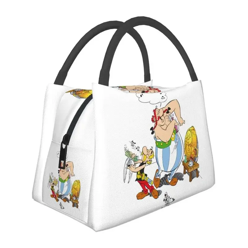 

Custom Comic The Adventures Of Asterix And Obelix Lunch Bag Men Women Cooler Thermal Insulated Boxes for Office Travel