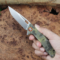 Portable EDC Pocket Folding Knife 8CR13MOV Steel Blade G10 Handle Ball Bearing Knife Outdoor Camping Survival Rescue Knives Tool