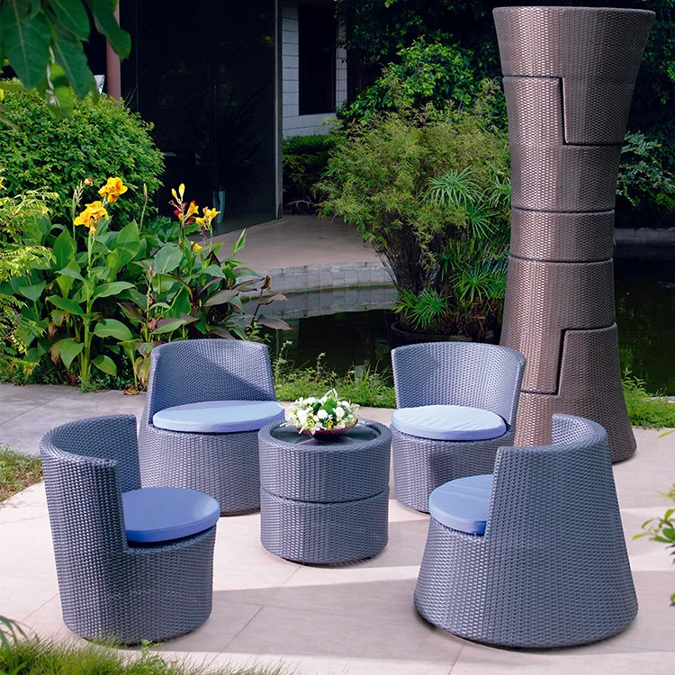 

Hourglass Rattan Furniture Table And Chair Woven Furniture Outdoor Courtyard Sofa Garden Set