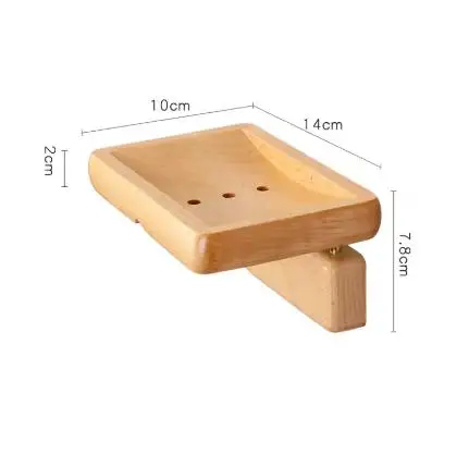 Wooden Soap Dishes Draining Soap Storage Holders Bathroom Supplies Creative Household Wall Mounted Storage Rack Bathroom Shelves