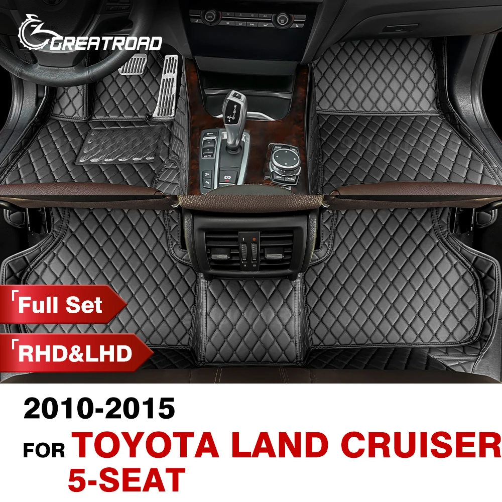 

Автомобильные коврики для Toyota Land Cruiser(5 сидений) 2010-2015, индивидуальные автомобильные накладки на ножки, аксессуары для интерьера
