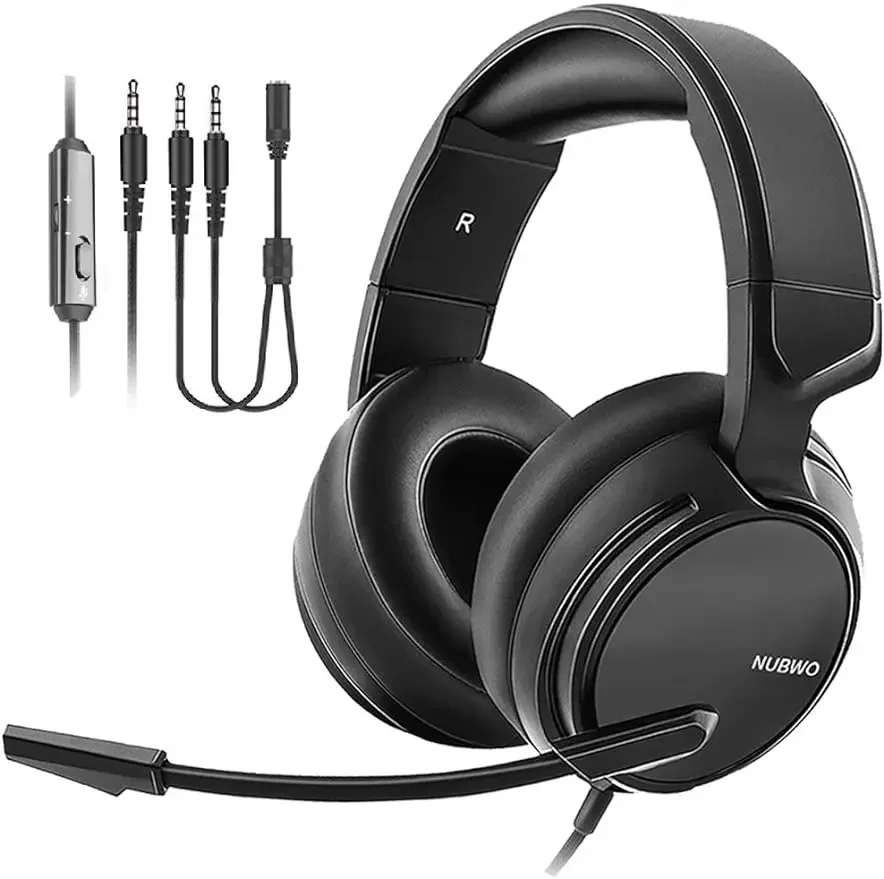 NUBWO N12 Gaming Headset PS4 5 Xbox one Headset3.5mm Surround Stereo Gaming Headphones with Mic Soft Memory Earmuffs