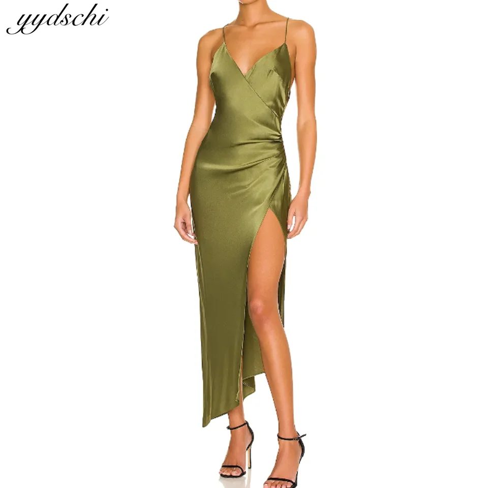 

Sling Elegant A-Line Dress Luxury Backless 2025 Summer Evening Dresses Ankle-Length Chiffon Banquet Temperament For Women