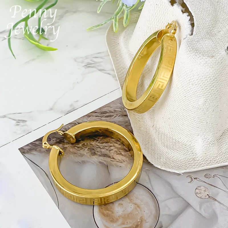 أقراط دائرية من النحاس الأصلي مطلية بالذهب عيار 18 قيراط للنساء حلق دائري هدايا حفلات الزفاف مجموعات مجوهرات إيطالية أفريقية