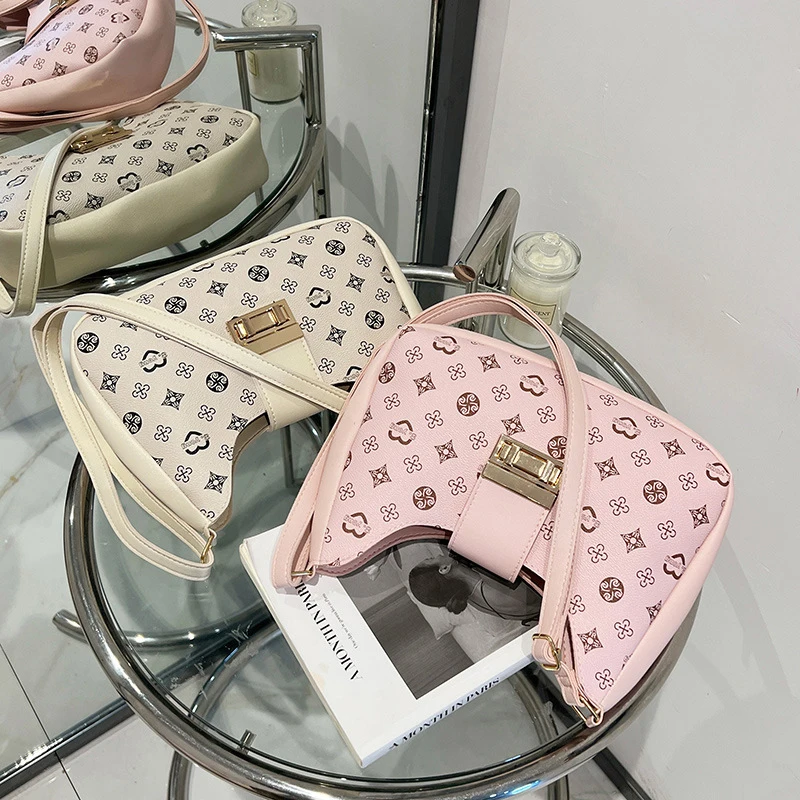 Bolso de hombro Retro para mujer, bolsa de presbicia, Comercio Exterior, estampado al por mayor, 2023