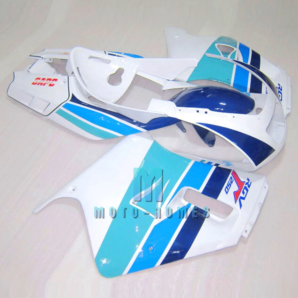 ABS Plastic Injection for Suzuki RGV250 VJ22 1990-1996 Fairing Plastics Set  RGV 250 VJ 22 90 91 92 93 94 95 96 White Blue