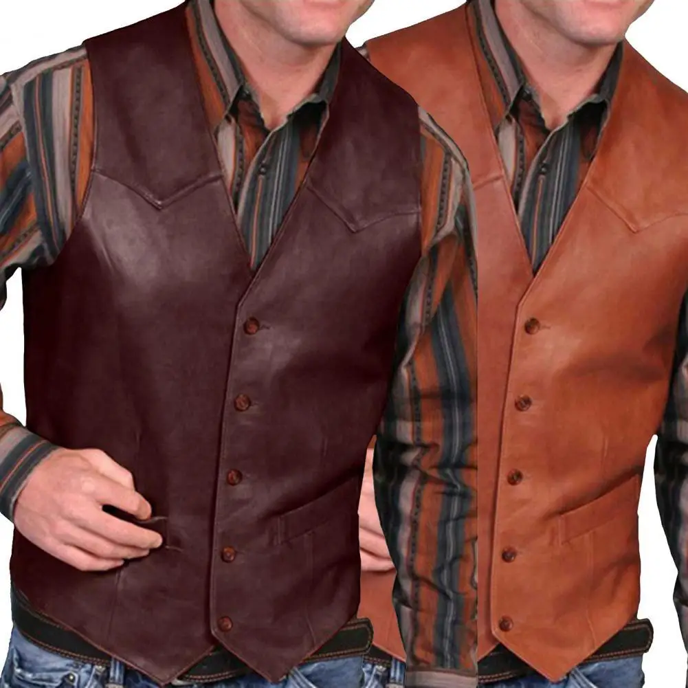 

Men Vest Symmetrical Vintage Waistcoat Western Buttons Terrific Medieval Vintage Vest