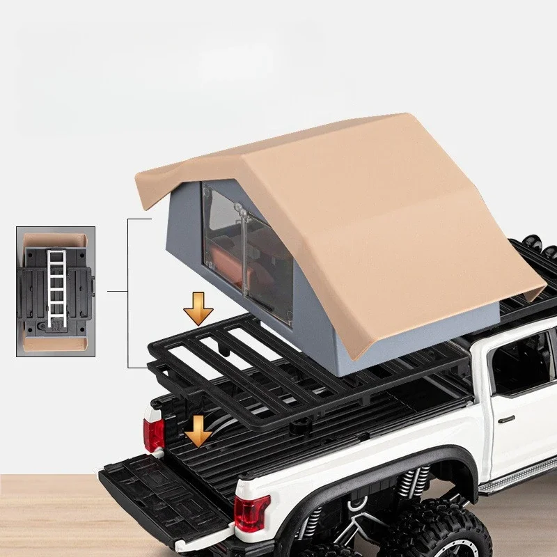 1:24 Ford F150 Raptor Toy Car Diecast Miniature Model Sport Sound & Light Educational Collection Gift For Kids