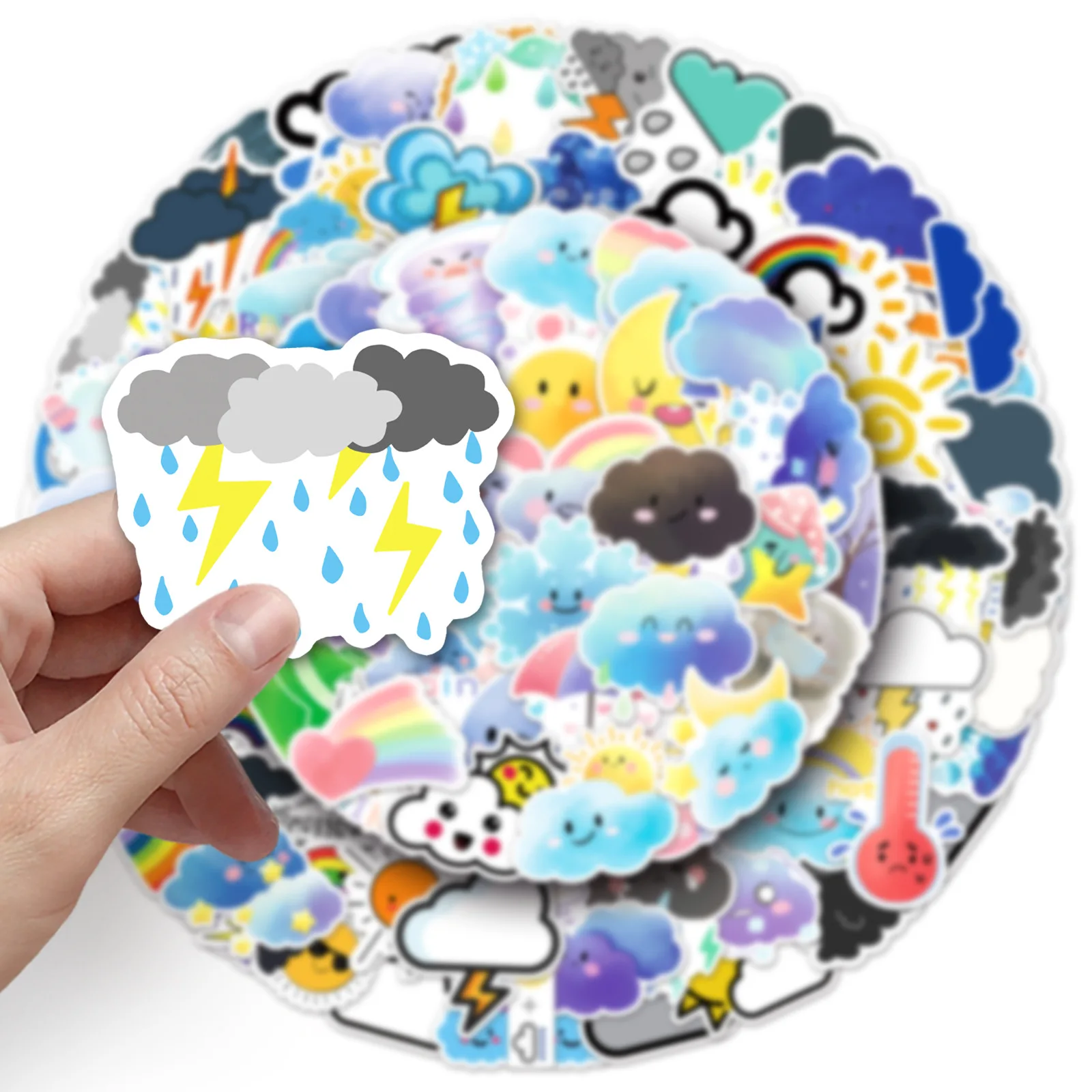 10/30/50/100pcs Weather Graffiti Sticker Cartoon Creativity Decal For Guitar Fridge Notebook Water Bottle Waterproof Sticker