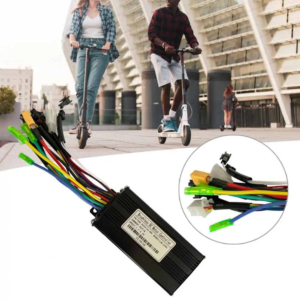 Brushless E-bike Controller 24/36/48v 500w/750w E-bike Controller 26a Brushless Motor Speed Controller Adjustable 3 Modes