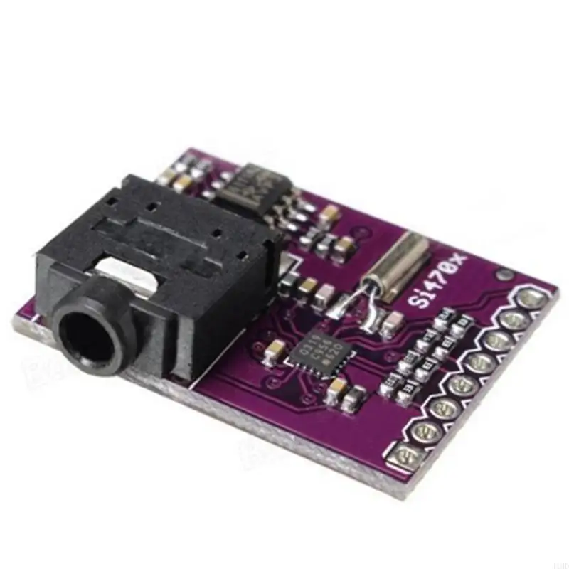 J1HD Radio Project Circuit Board Si4703 FM Tuners Module with Sound Jacks I2C Interfaces and PCBs for Student Lab and Prototypes