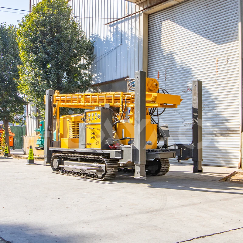 Hydraulic Crawler Water Well Drilling Machine 400-500m Deep Borehole Rig for Farm Irrigation Industrial Water Custom Depth