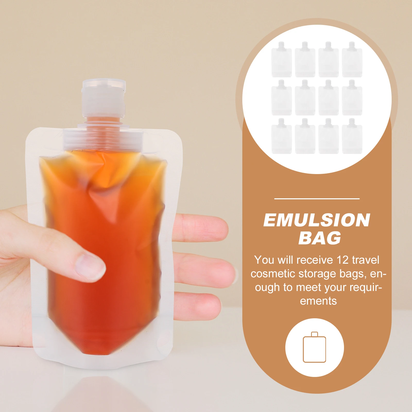 

12pcs Bags Travel Packing Pouches Toiletry Containers Shampoo Storage Airtight Lotion Storage Pouch Cosmetics Bag