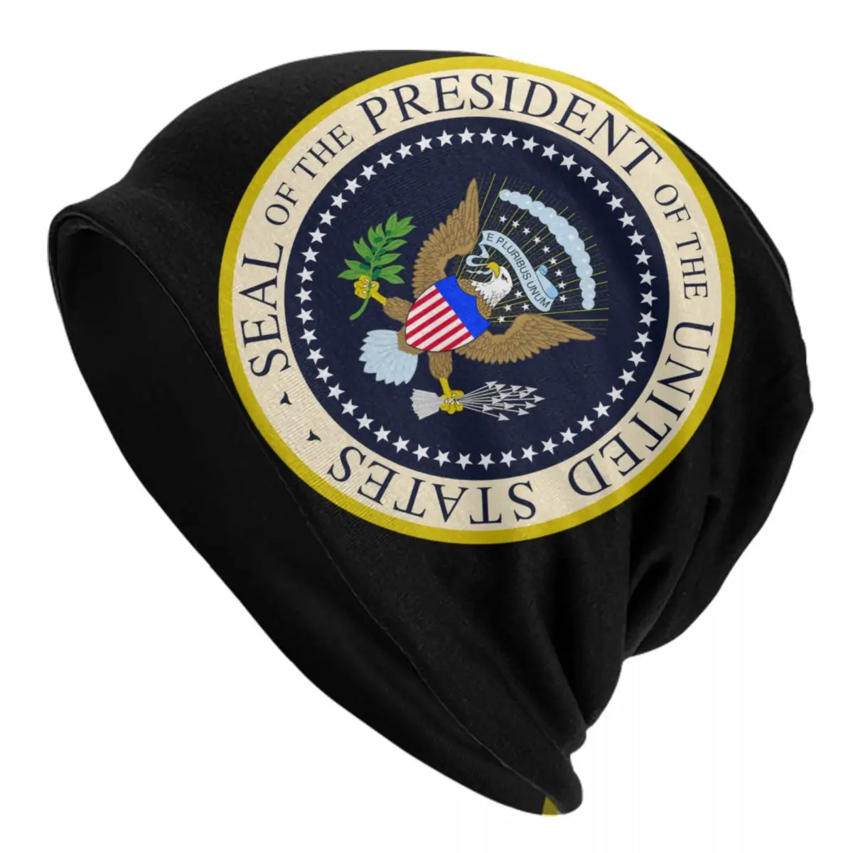 Usa President Seal Flag Coat Of Arms Bonnet Hat Knitting Hat Men Women Cool Unisex Winter Warm Beanies Cap