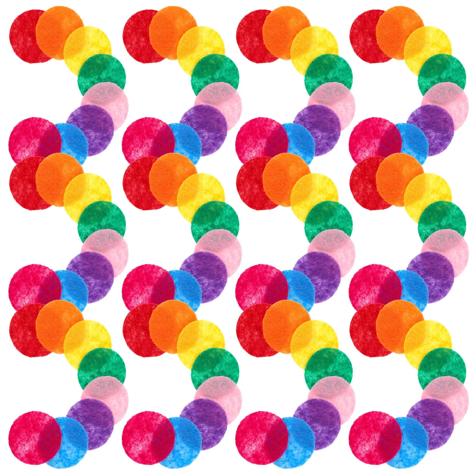 1000pcs Vibrant Felt Discs for Kids Crafts, Early Learning, DIY Sewing Patches – Soft Non-Woven Fabric Circles