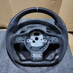 LED Carbon Fiber Alcantara Steering Wheel With Shift Lights For Audi TT 8J R8 2006-2014