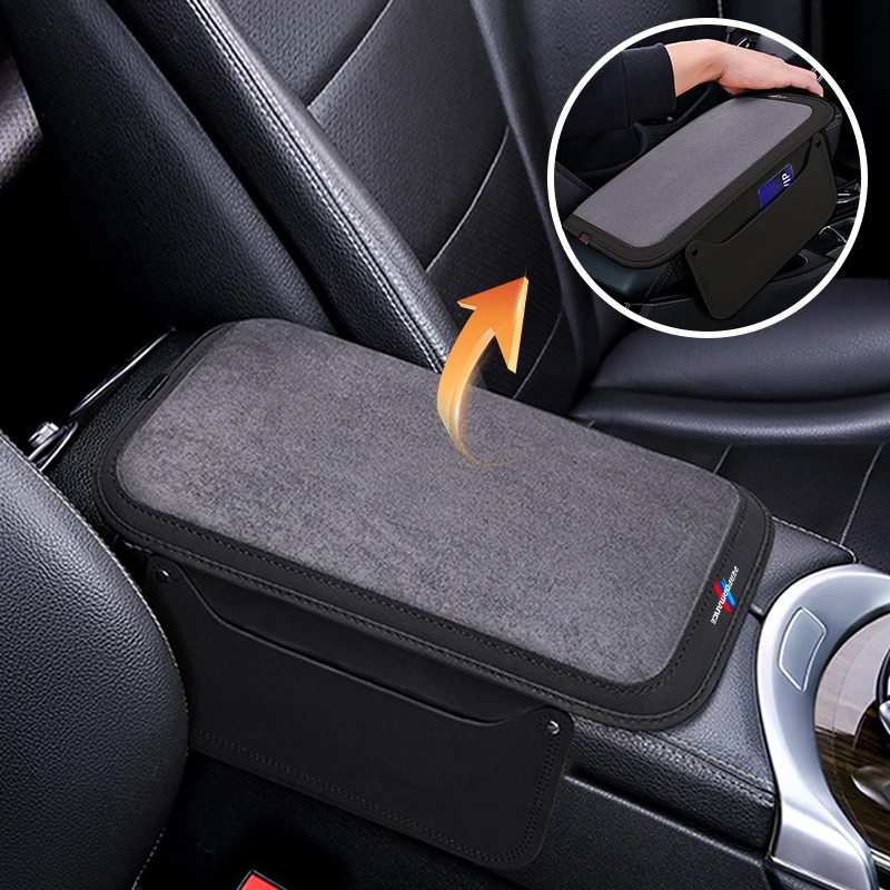 مسند الذراع المركزي للسيارة وسادة عدم الانزلاق تخزين وسادة واقية لأداء BMW X3 X4 F30 F06 F02 M3 M5 F20 F10 F18 F22 F01