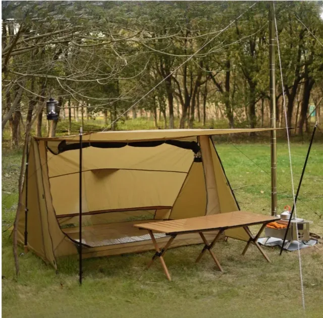 

Ultralight Bushcraft Shelter Waterproof Backpacking Tent With Canopy for 2 Person