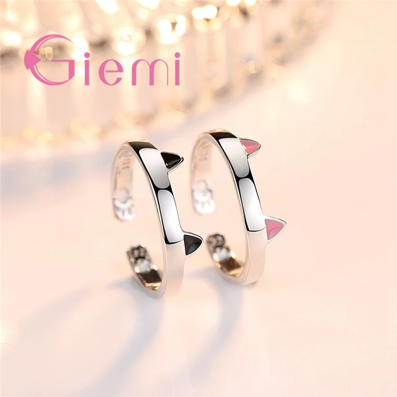 

Милые милые стерлингового серебра 925 пробы с кошачьими следами, открытые регулируемые кольца на палец для женщин, юбилейная вечеринка, модные ювелирные изделия, подарки