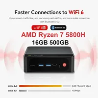 Beelink SER5 Pro AMD Ryzen 7 5800H  Mini PC SER5 Pro 16GB 500GB NVMe SSD Wifi6 BT5.2  Desk Gamer Plastic Computer