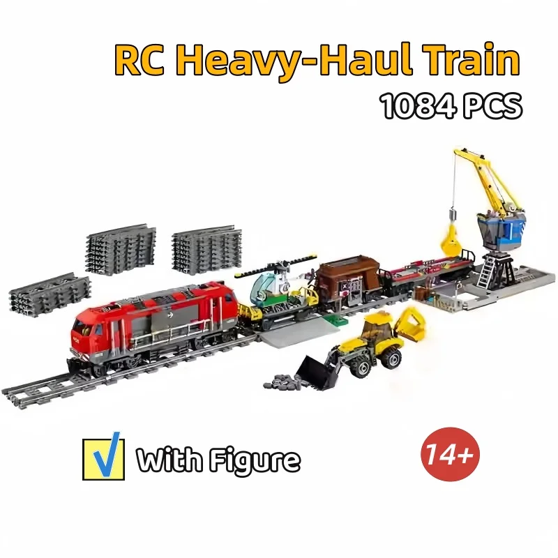 

Городской высокий грузовой радиоуправляемый поезд, моторизованная модель с дистанционным управлением, технические кирпичные строительные блоки, игрушки для взрослых, подарок для детей