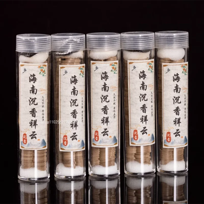 50pcs Natural Hainan Agarwood Small Xiangyun Non-stick Powder Pan Incense Home Office Smell Combustion Helps Sleep Purify Air