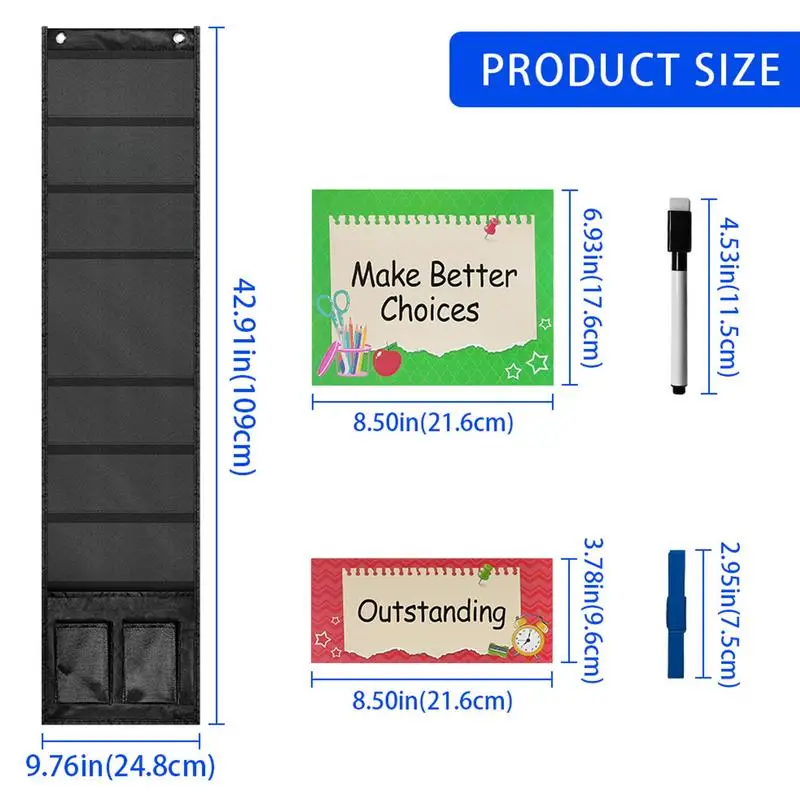 Student Behavior Clip Chart For Classroom Management Kids Reward Pocket Chart Behavior Bulletin Board For KG Teacher Supplies