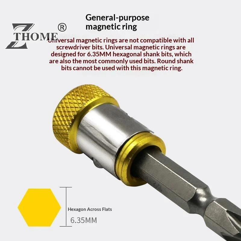 Magnetic Screwdriver Bit Holder Ring With Strong Magnetic Anti Slip Design For Home Repair Woodworking DIY Projects