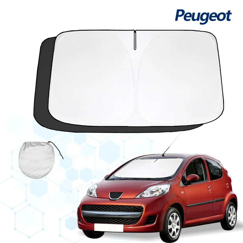 Car Windshield Sun Shade For Peugeot 107 Sunshade Summer Visor Protector Foldable Blocks UV Rays Protection Accessories