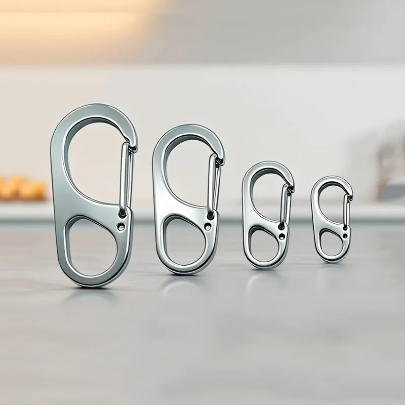5Pcs Stainless Steel Outdoor Keychains Mini D3S Carabiner Portable Tool Connection Buckles for Mountaineering Travel