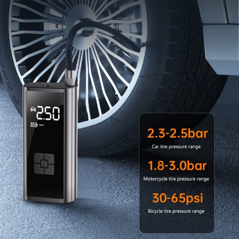 

28GB Digital Tire Inflator Car Tire Tyre Inflator Air Compressor for Car Battery Power with LED Light