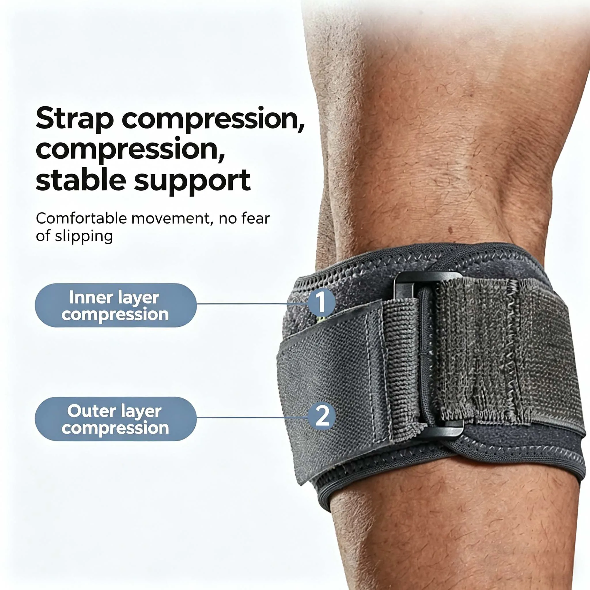Tennis-, Badminton- und Golfball-Ellbogenbandage, Unterarmstütze, Kompressions-Ellbogenbandage, Kompressionspolster, Ellbogenstütze zur Schmerzlinderung