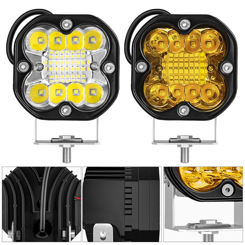 3 Zoll LED-Arbeitsscheinwerfer 12V 24V Pod-Leuchten Scheinwerfer für Motorräder Flutlicht-LED-Leiste Nebelscheinwerfer für Auto LKW 4x4 Offroad ATV – Detail 12