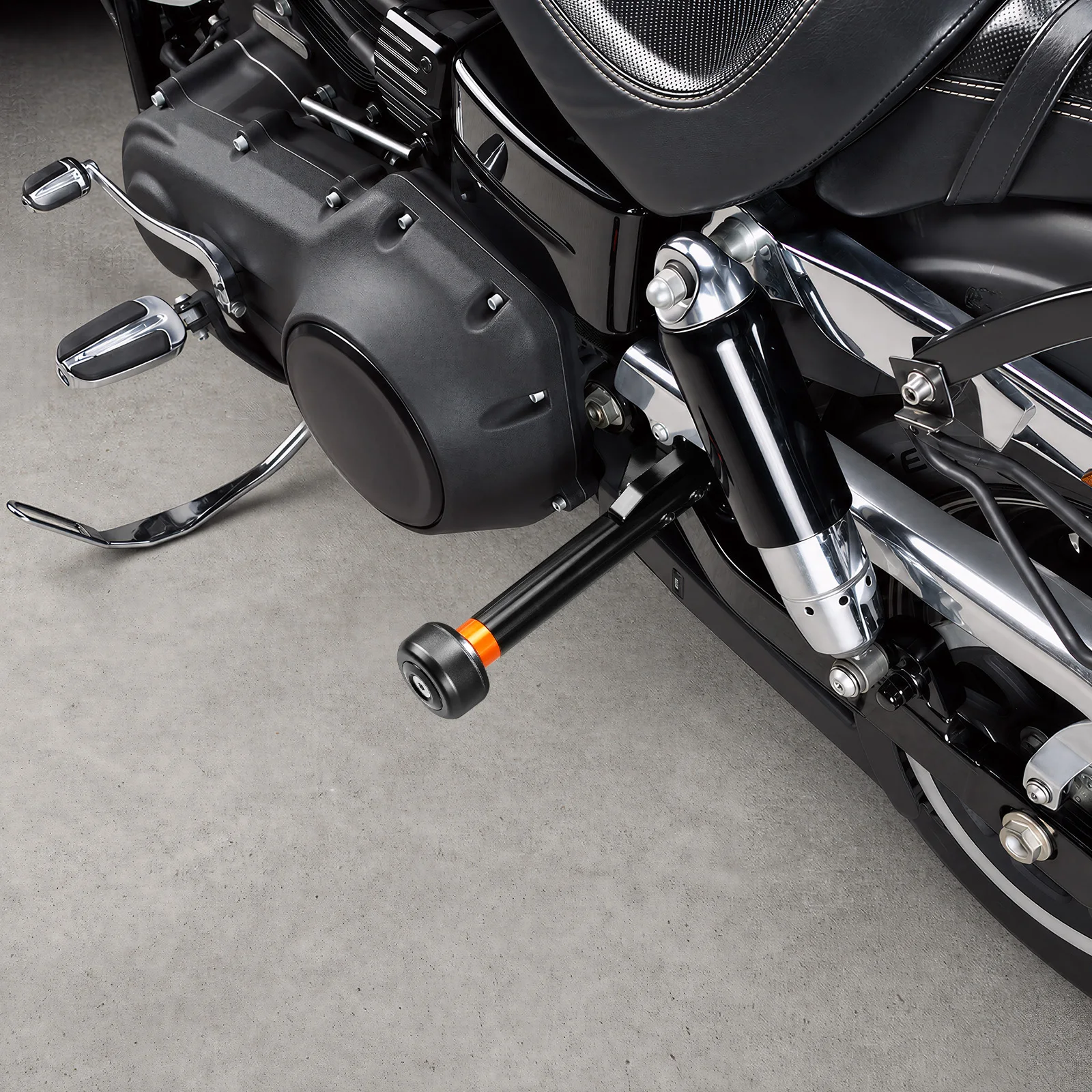 NICECNC Front- und Heck-Sturzbügel Motorschutz für Harley Dyna 2006-2017 Street Bob Low Rider Fat Bob Wide Glide FXDB FXDL Aluminium – Detail 8