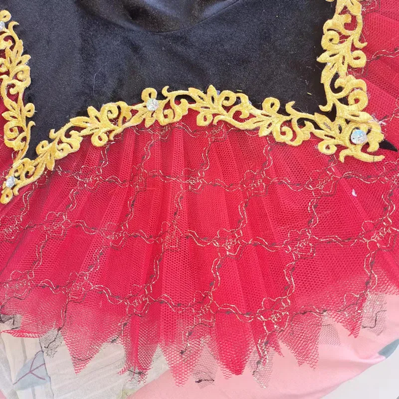 Vestido de Ballet para niña, falda tutú de salón, falda de gasa de Ballet para niña, vestido de plataforma esponjosa