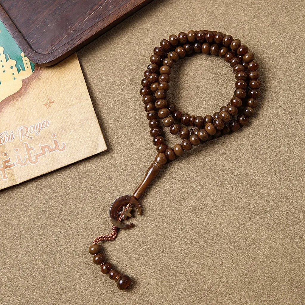 Tasbih Prayer Beads Minimalist 99 Beads Tasbih Acrylic Prayer Beads Traditional Arabic Bracelet For Prayer Counting Daily Wear