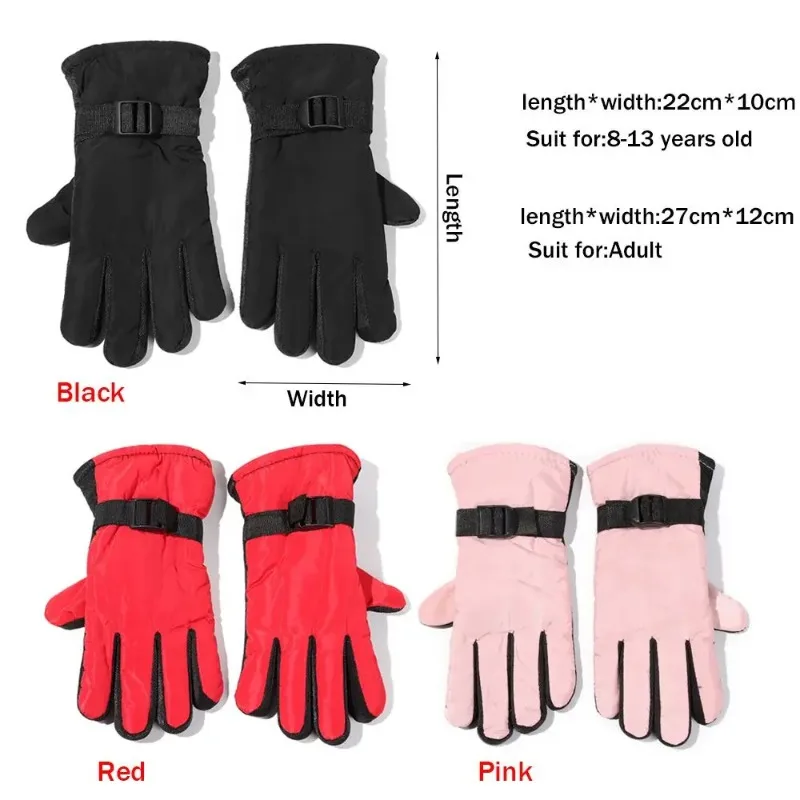 Neue Kinder Erwachsenen Winter Schnee warme Handschuhe Junge Mädchen Ski Snowboard wind dicht wasserdicht verdicken warm halten Winter muss