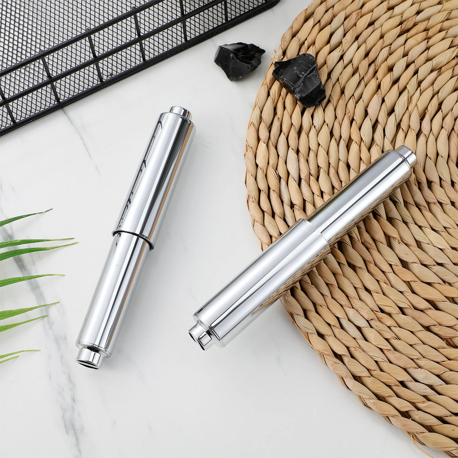 

2Pcs Toilet Paper Roller Premium ABS Material Flexible Paper Holder 110-165Cm Stretch Tissue Roll Holder for Bathroom Hotel